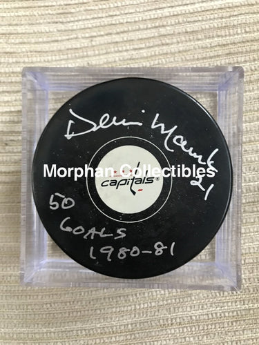 Dennis Maruk - Autographed Washington Puck (50 Goals)