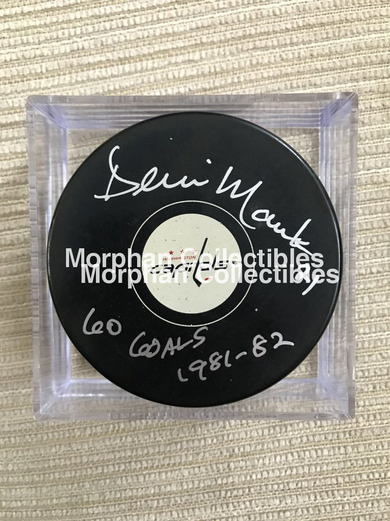 Dennis Maruk - Autographed Washington Puck (60 Goals)
