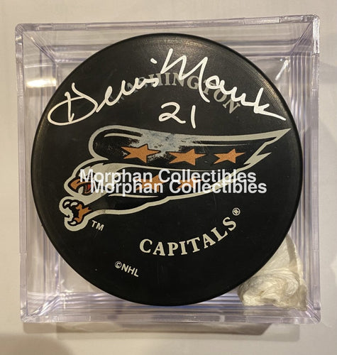 Dennis Maruk Autographed Washington Puck Note Quality