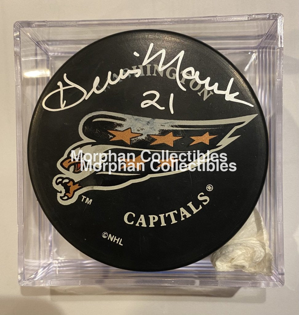 Dennis Maruk Autographed Washington Puck Note Quality