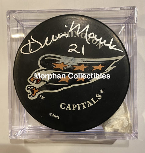 Dennis Maruk Autographed Washington Puck Note Quality