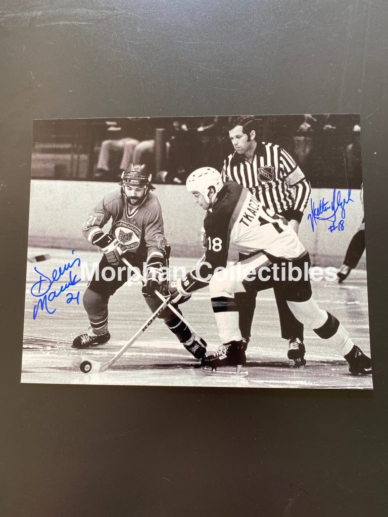 Dennis Maruk / Walt Tkaczuk Autographed 8X10 Photo