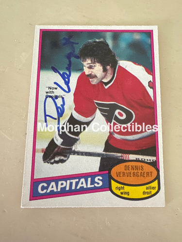 Dennis Ververgaert - Autographed Card - 1980-81 OPC Card