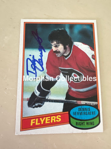 Dennis Ververgaert - Autographed Card - 1980-81 Topps Card