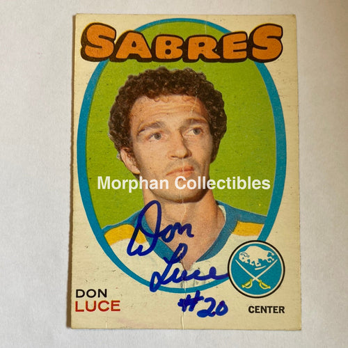 Don Luce - Autographed Card 1971-72 Opc Rookie