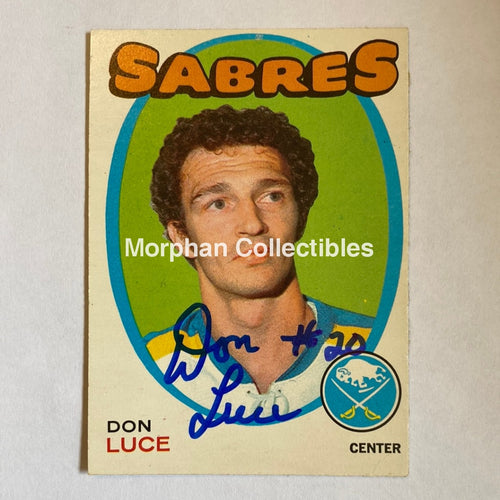 Don Luce - Autographed Card 1971-72 Opc Rookie