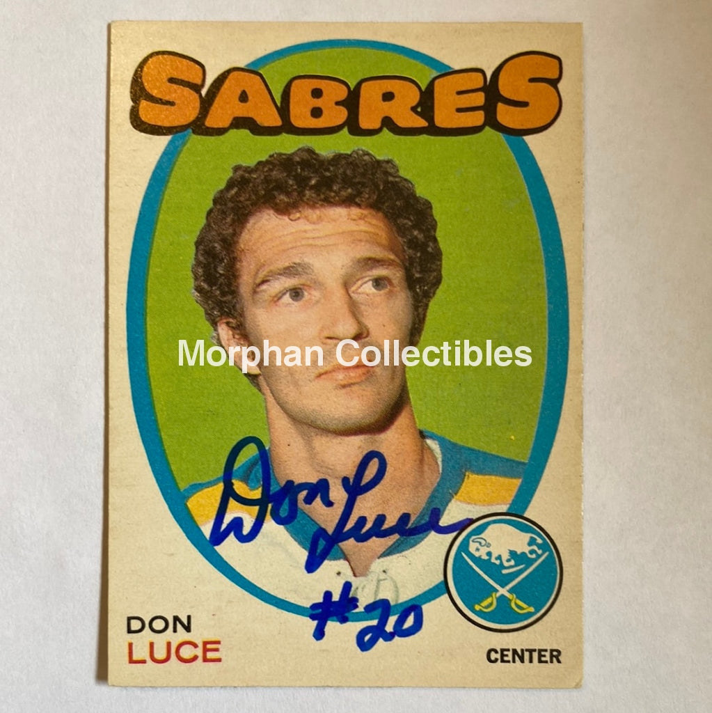 Don Luce - Autographed Card 1971-72 Opc Rookie