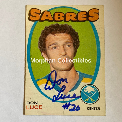 Don Luce - Autographed Card 1971-72 Opc Rookie