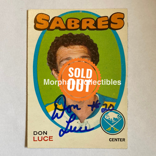 Don Luce - Autographed Card 1971-72 Opc Rookie