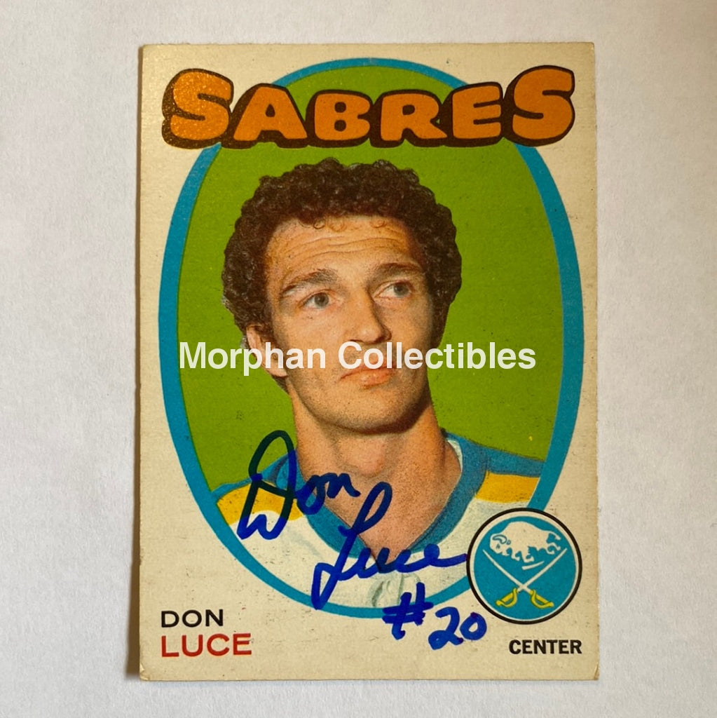 Don Luce - Autographed Card 1971-72 Opc Rookie