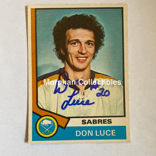 Don Luce - Autographed Card 1974-75 Opc