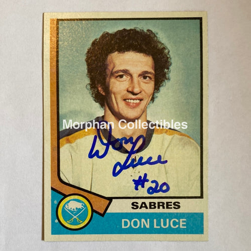 Don Luce - Autographed Card 1974-75 Topps