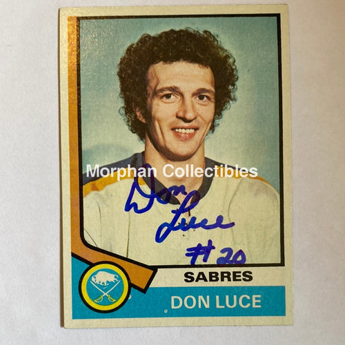 Don Luce - Autographed Card 1974-75 Topps