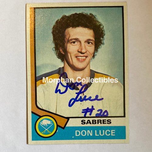 Don Luce - Autographed Card 1974-75 Topps