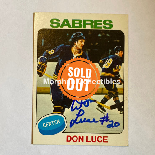 Don Luce - Autographed Card 1975-76 Opc