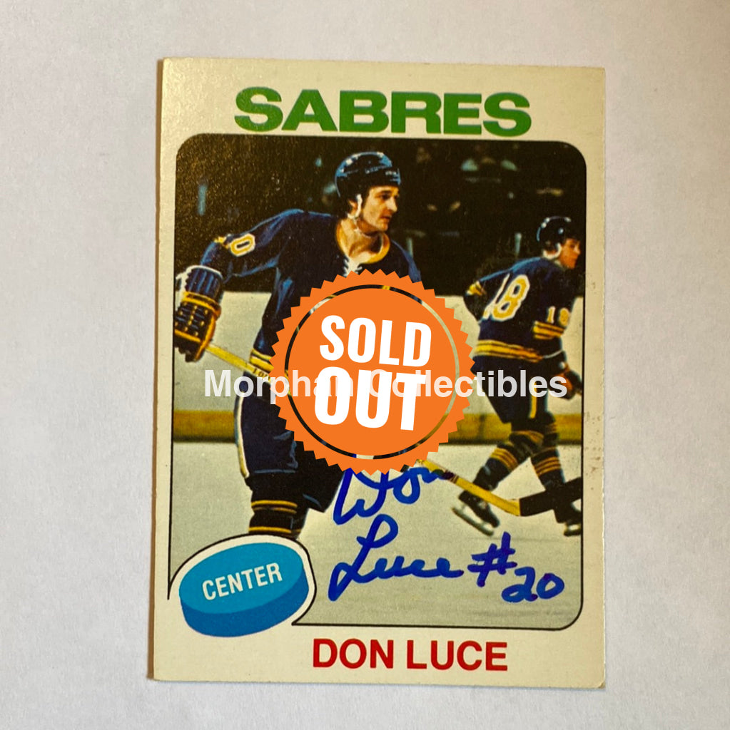 Don Luce - Autographed Card 1975-76 Opc