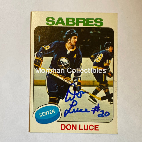 Don Luce - Autographed Card 1975-76 Opc