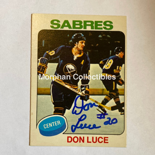 Don Luce - Autographed Card 1975-76 Opc