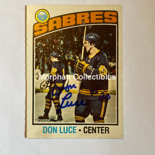 Don Luce - Autographed Card 1976-77 Opc