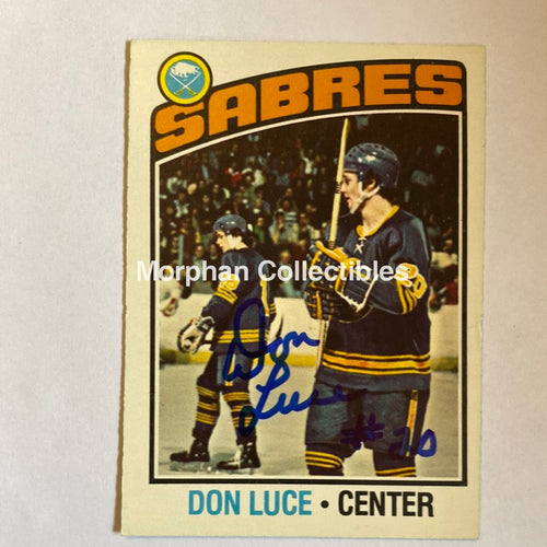 Don Luce - Autographed Card 1976-77 Opc