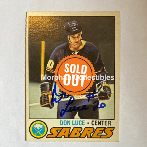 Don Luce - Autographed Card 1977-78 Opc