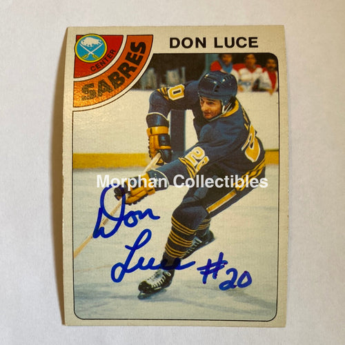 Don Luce - Autographed Card 1978-79 Opc