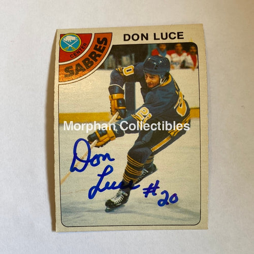 Don Luce - Autographed Card 1978-79 Opc