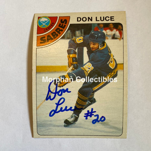 Don Luce - Autographed Card 1978-79 Opc