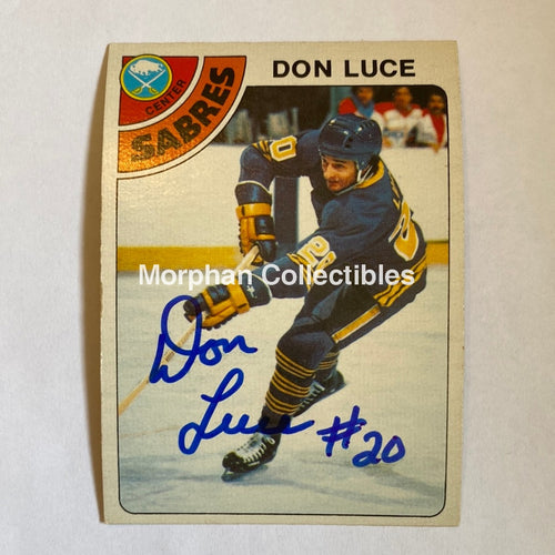 Don Luce - Autographed Card 1978-79 Opc