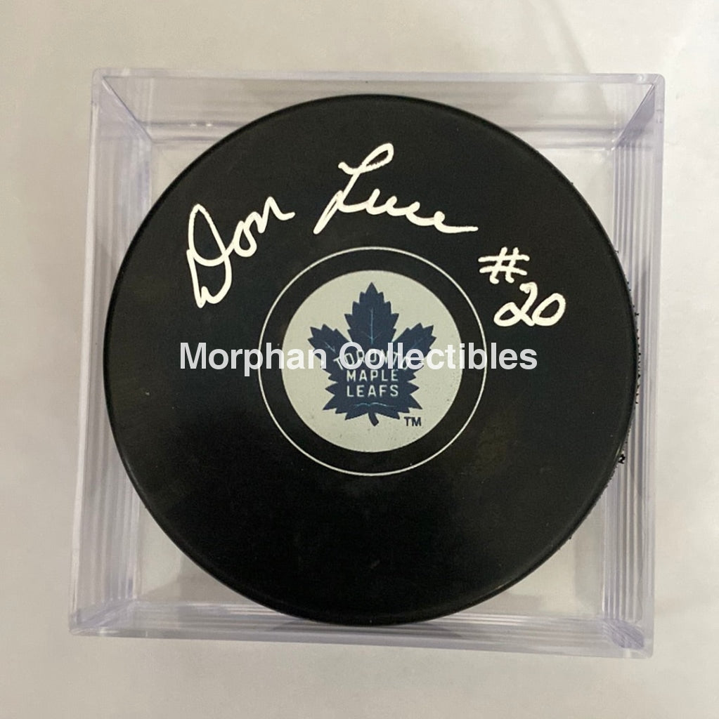 Don Luce - Autographed Puck Toronto Maple Leafs