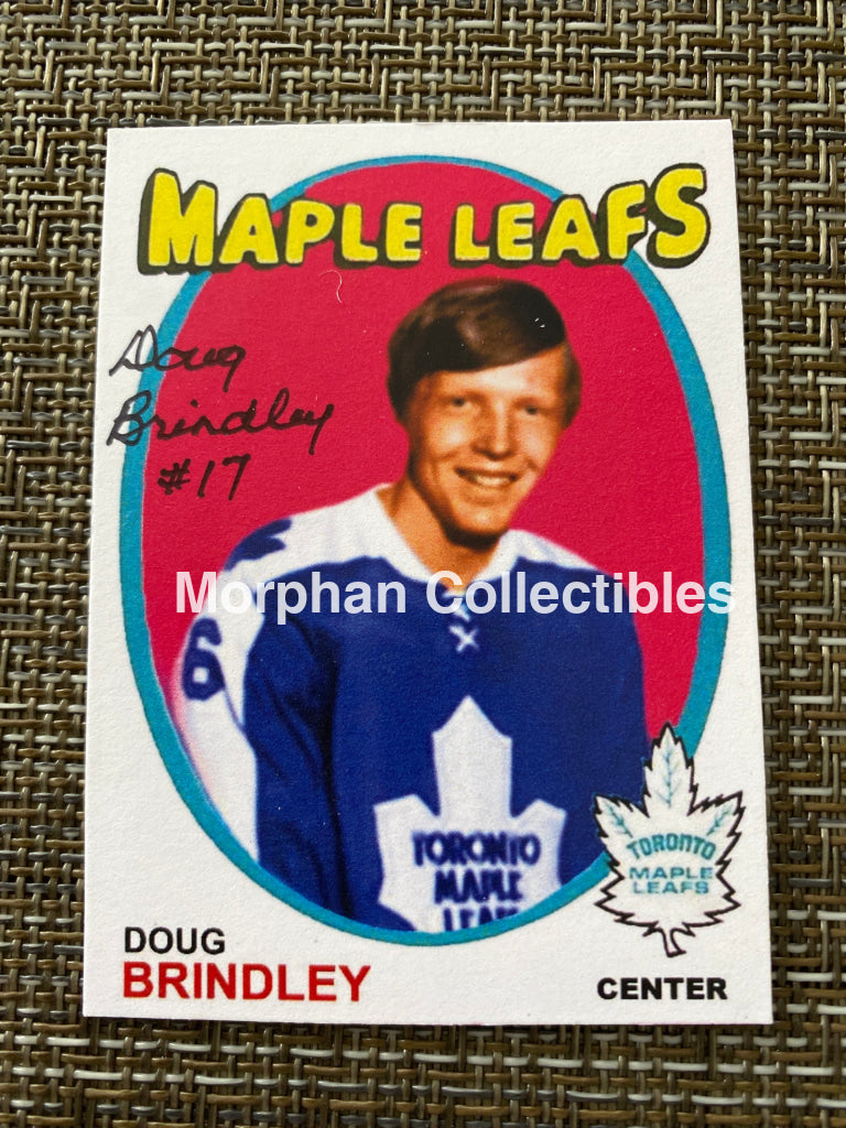 Doug Brindley - Autographed Card Custom Toronto Maple Leafs