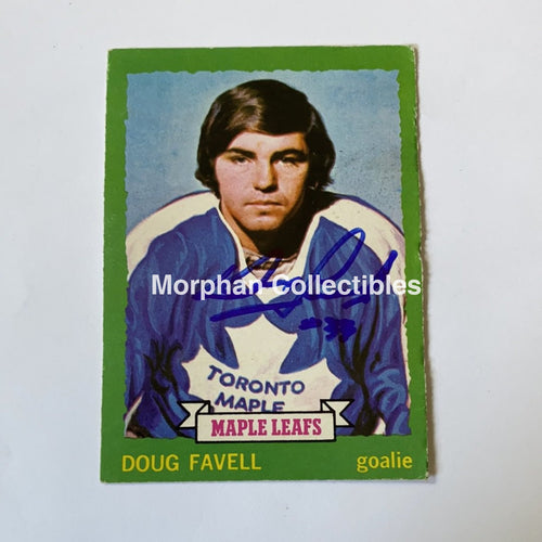 Doug Favell - Autographed Card 1973-74 Opc