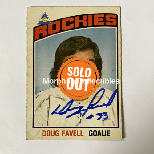 Doug Favell - Autographed Card 1976-77 Opc