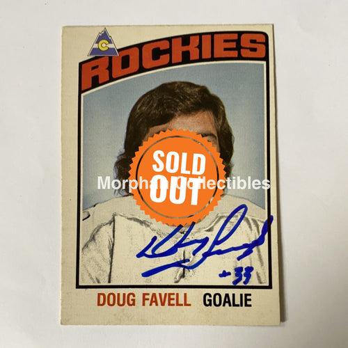 Doug Favell - Autographed Card 1976-77 Opc