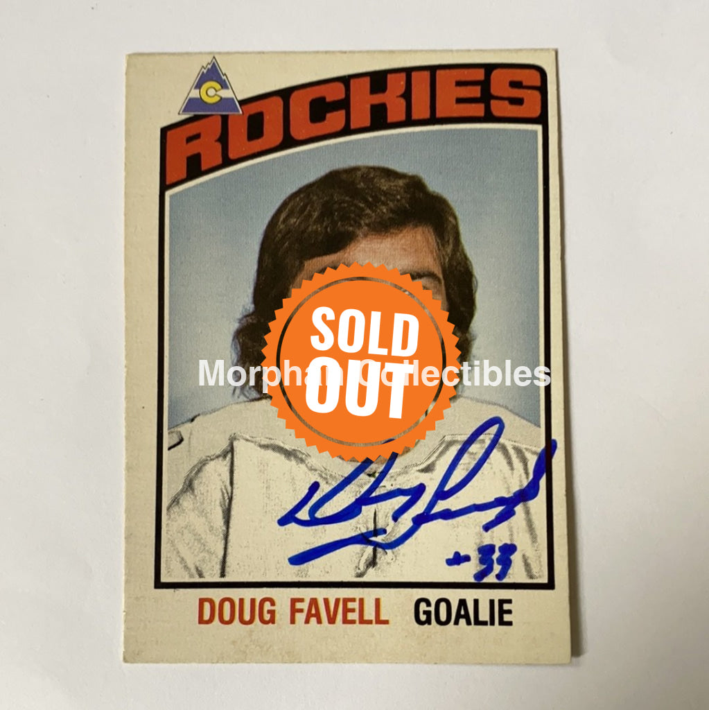 Doug Favell - Autographed Card 1976-77 Opc