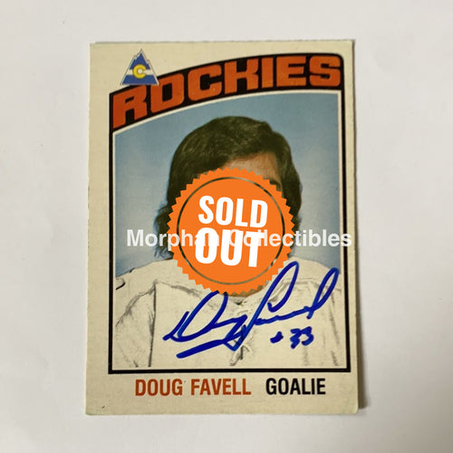 Doug Favell - Autographed Card 1976-77 Opc