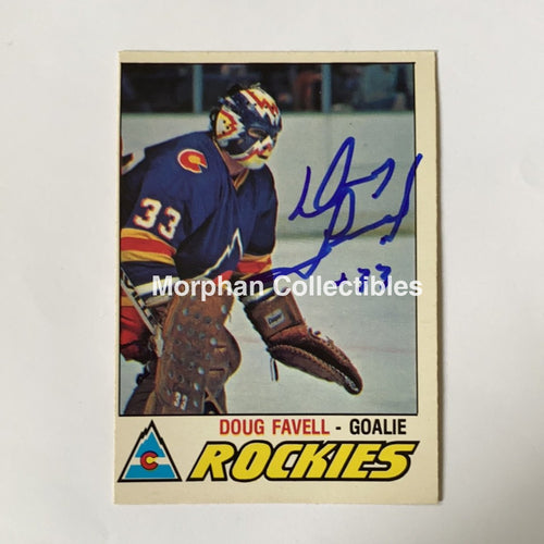Doug Favell - Autographed Card 1977-78 Opc