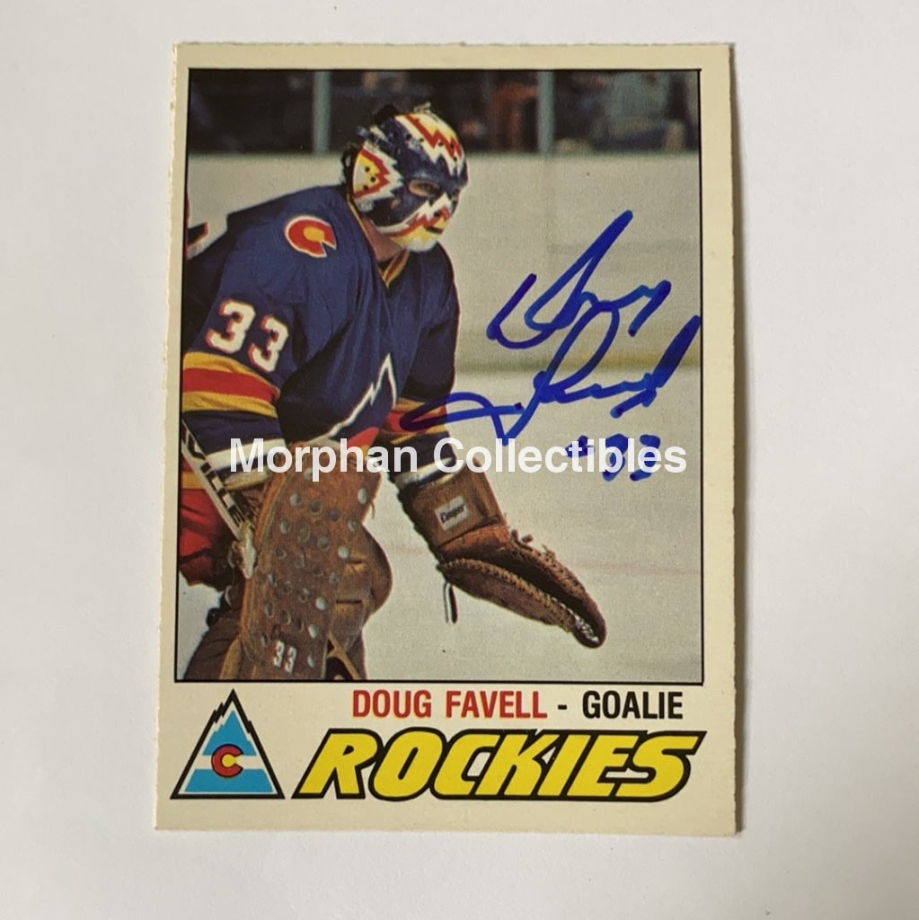 Doug Favell - Autographed Card 1977-78 Opc