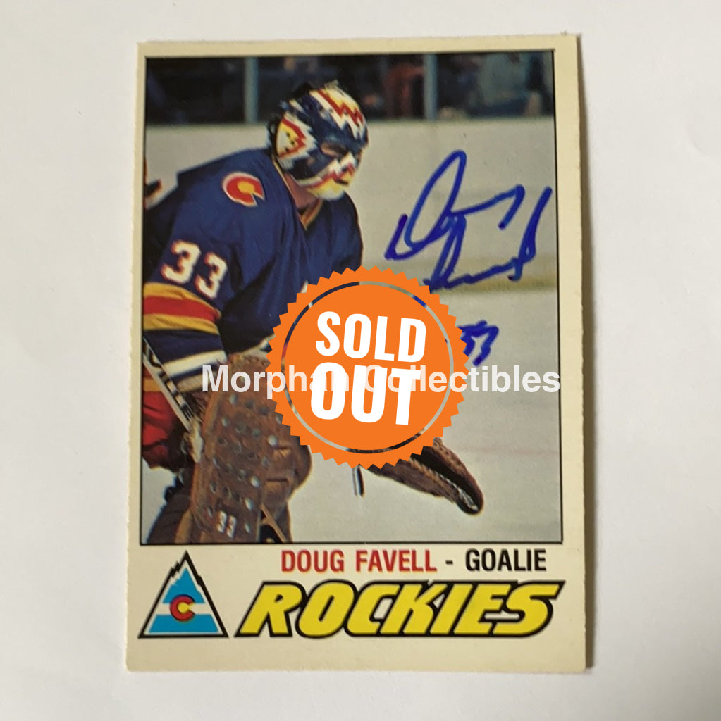 Doug Favell - Autographed Card 1977-78 Opc