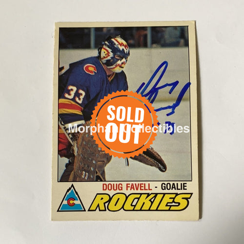 Doug Favell - Autographed Card 1977-78 Opc
