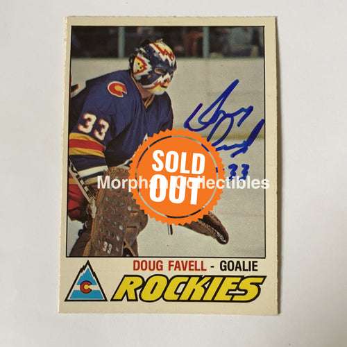 Doug Favell - Autographed Card 1977-78 Opc
