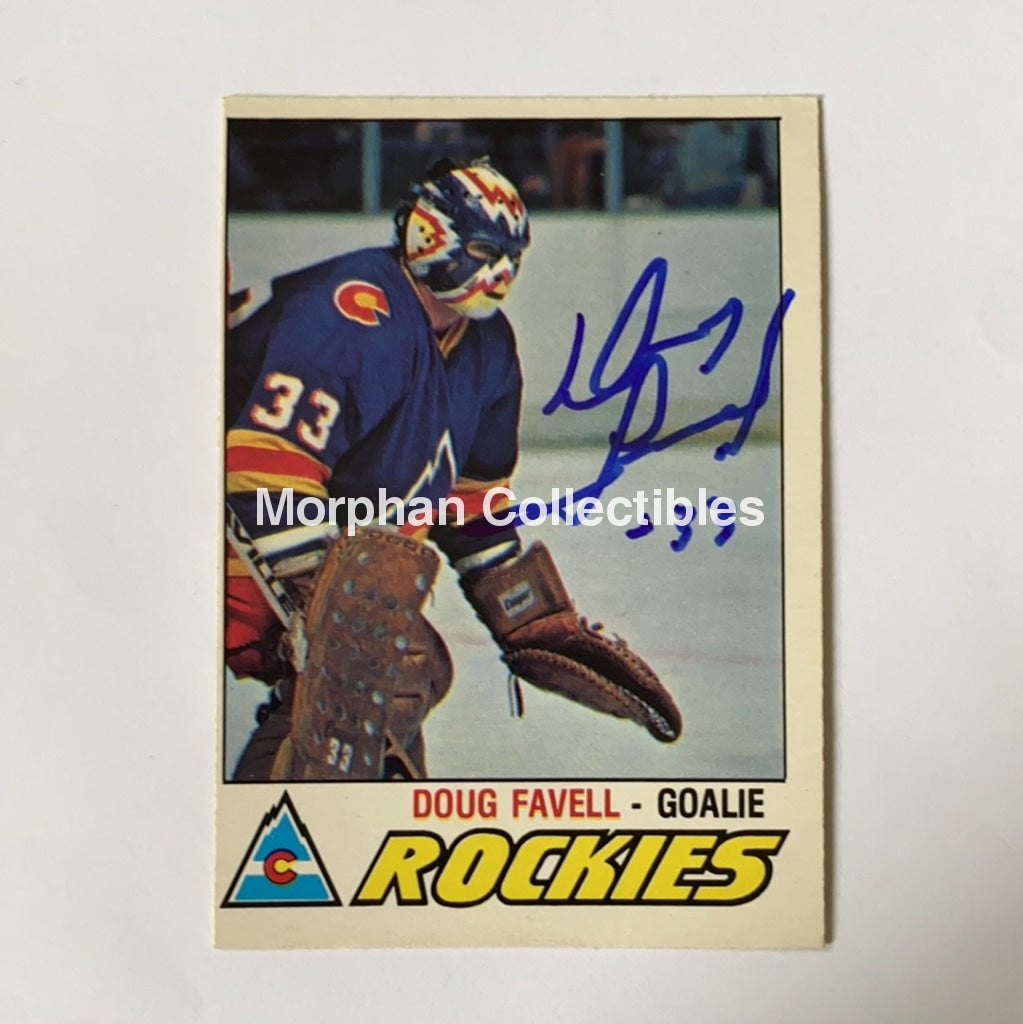 Doug Favell - Autographed Card 1977-78 Opc