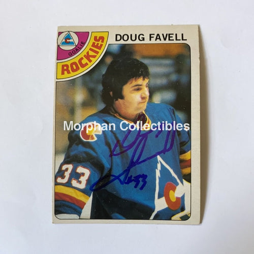 Doug Favell - Autographed Card 1978-79 Opc