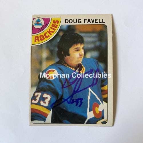 Doug Favell - Autographed Card 1978-79 Opc