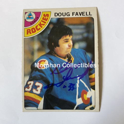 Doug Favell - Autographed Card 1978-79 Opc