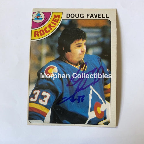 Doug Favell - Autographed Card 1978-79 Opc