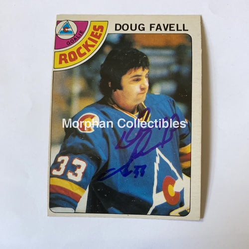 Doug Favell - Autographed Card 1978-79 Opc