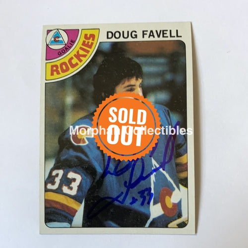 Doug Favell - Autographed Card 1978-79 Topps