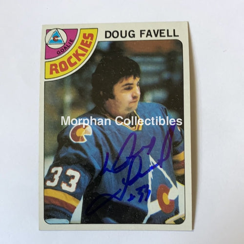 Doug Favell - Autographed Card 1978-79 Topps