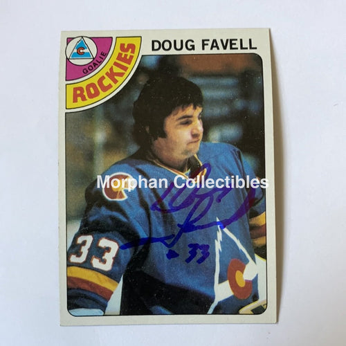 Doug Favell - Autographed Card 1978-79 Topps